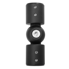 Window Curtain Rod Corner Connector Black Metal Heavy Duty Elbow