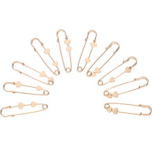 10Pcs Metal Clothes Brooches For Women Girls Lapel Pin Clips