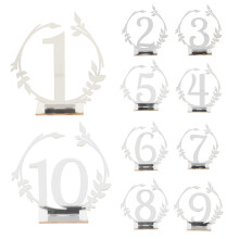 10Pcs Silver Decorative Acrylic Reserved Signs for Wedding Table Use