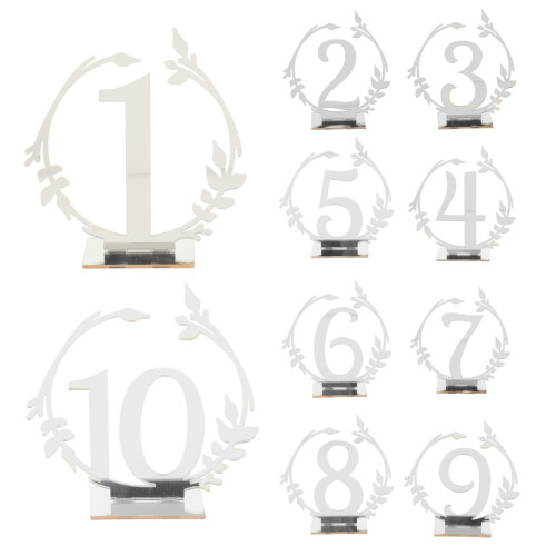 10Pcs Silver Decorative Acrylic Reserved Signs for Wedding Table Use