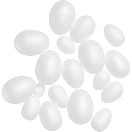 Eggs Crafts White Foam 50pcs 3.9inch