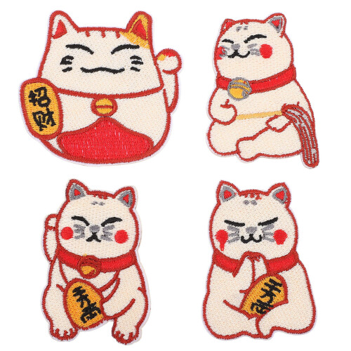 4 Pièces Patchs De Chat Pour Vêtements Diy