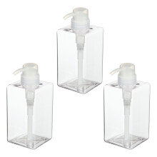 3Pcs Petg Lotion Bottles Refillable Travel Pump Dispenser White