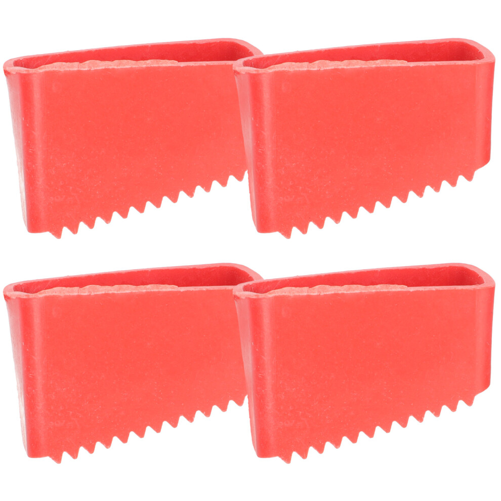 4 Pcs Replacement Rubber Ladder Feet Covers Foot Pads Topper Cap Red 3703108473796