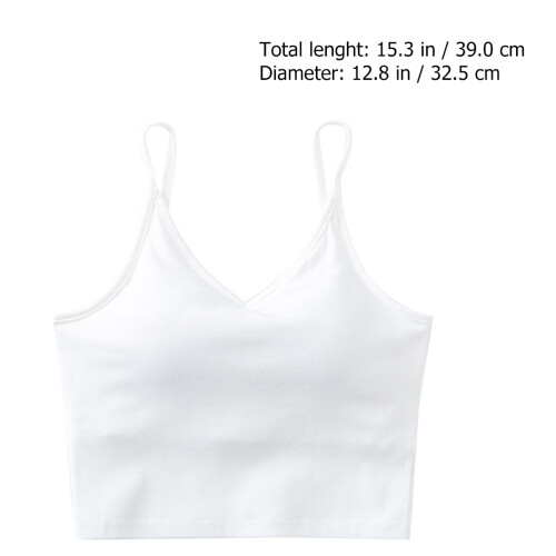 1Stk Damen Baumwoll Vest Mit Bequemem Brustpolster 1
