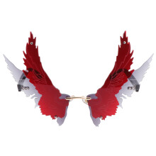 1Pc Red Decorative Sunglasses Metal Pc Novelty Party Photo Prop