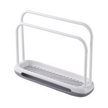 1Pc Lightweight Double-Layer Kitchen Cleaning Cloth Rack White Holder