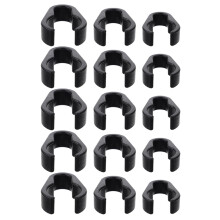 Mic Cable Plastic Clamp Mic Cable Clips Black 15pcs