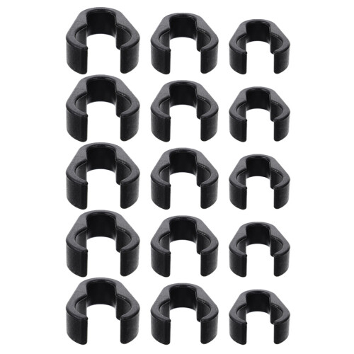 Mic Cable Plastic Clamp Mic Cable Clips Black 15pcs