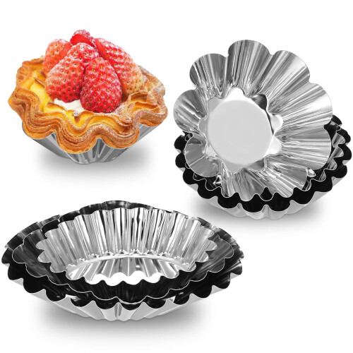 Pastry Baking Molds Flower Pattern Chrysanthemum Silver 6pcs