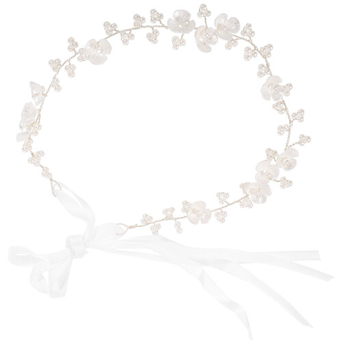 Bridal Crown Wedding Hair Accessory Silver Metal 1pack