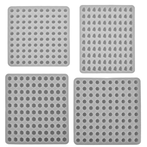 4Pcs Reusable Silicone Bead Molds for DIY Craft Supplies