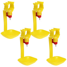 4Pcs Yellow Automatic Chicken Water Fountains for Poultry Farm Use