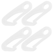 4Pcs White Plastic Flagpole Fixing Buckles Nylon Flag Mounting Hooks