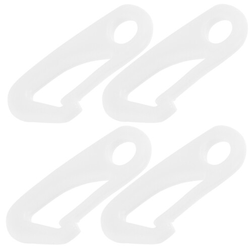 4Pcs White Plastic Flagpole Fixing Buckles Nylon Flag Mounting Hooks