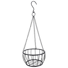 Flowerpot Iron Basket Hanging Wall Ornament Retro Design 1pcs