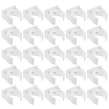 50Pcs White U Shape Riding Horse Clamp PVC Clamp for Pipe Fixing