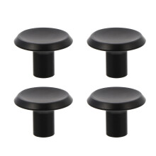 1Set Durable Black Wardrobe Handle Aluminum Cabinet Door Pull for Home