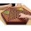 1Ensemble Jeu De Dames Chinois En Bois Marron Plateau Hexagonal 3