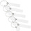 5Pcs Silver Stainless Steel DIY Keychain Blanks Rectangle Hanging Tags 1