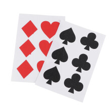 12Pcs Assorted Color PVC Poker Glass Recognizers for Bars and Parties