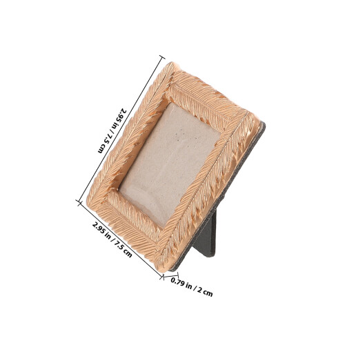 2Pcs Gold Frames Resin Small Photo Frame Set Elegant Multi-Color 1