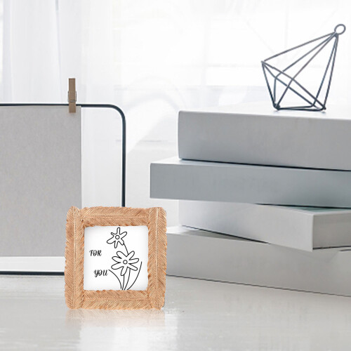 2Pcs Gold Frames Resin Small Photo Frame Set Elegant Multi-Color 2