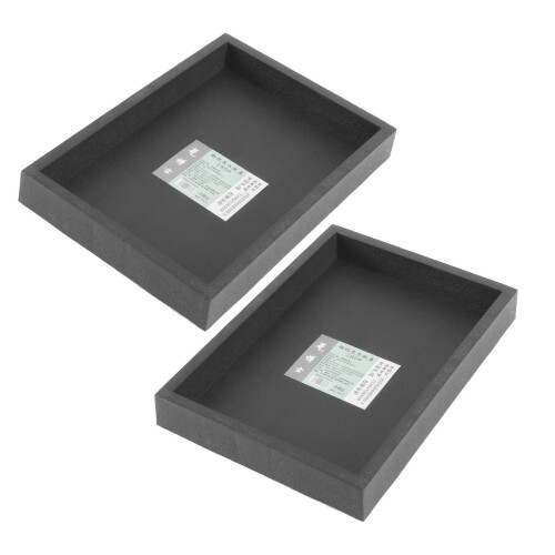 2Pièces Caches Pots Rectangulaires En Résine Durable 1