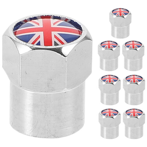 8Pz Valvola Pneumatico Auto Stile Uk Acciaio Resistente