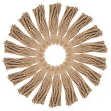 30Pz Corda Juta Con Nappine Rustic Decor Marrone Chiaro Per Fai Da Te