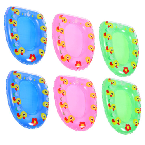 6 Giocattoli Da Bagno Gonfiabili Canoa Mini Barca Per Bambini
