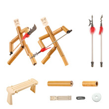 (2 pieces, Yellow) Bamboos Man Fighting Toys for Double Player Insteresting Tabletop Toys Gift for Children's Day