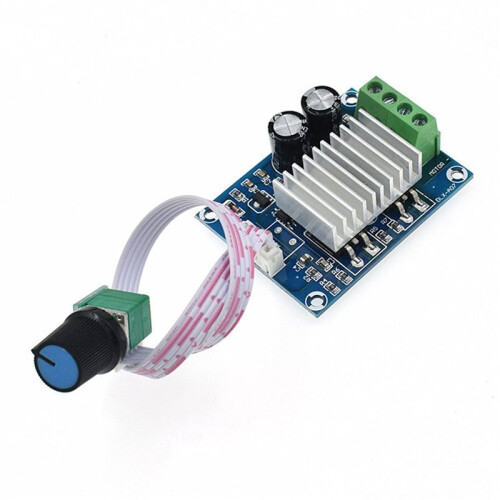 2X 20A PWM  Motor Speed Controller 12-24V  Adjustable Motor Governor Temperature Regulating Dimming 1