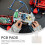 100Pcs White PP Pcb Standoffs Adhesive Insulated Reverse Mount Spacers 5