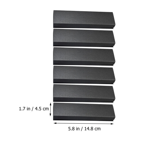 6Pcs Fountain Pen Gift Boxes Black Small Pen Display Organizer Cases 1