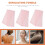 3Pcs Pink Bath Scrubbers Polyester Fiber Back Exfoliating Towels 4