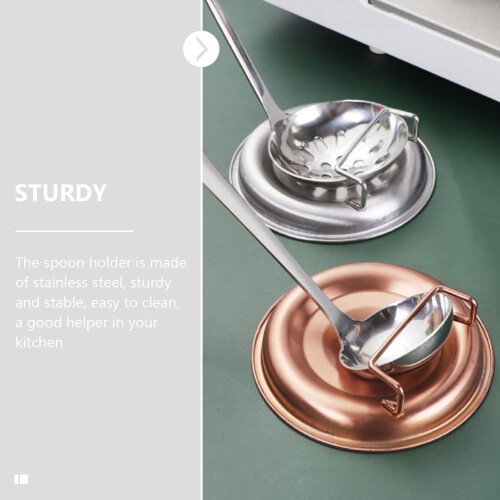 Stainless Steel Spoon Holder Kitchen Utensil Rest Silver Organizer 2