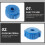 5Pcs Blue Plastic Cymbal Quick Release Nuts Durable Drum Fixing Parts 3