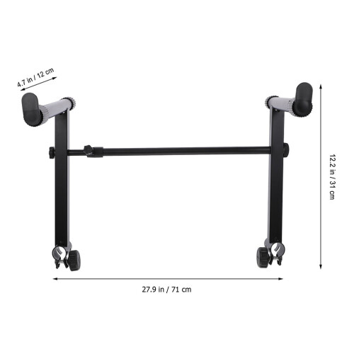 2Sets Sturdy Black Iron Keyboard Stand Universal Adjustable Piano Rack 1