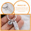5Pcs Silver Stainless Steel DIY Keychain Blanks Rectangle Hanging Tags 5