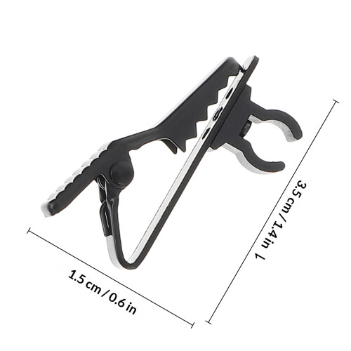 10Pièces Clips Microphone Collier Fer Noir Pour Ktv Et Spectacles 1