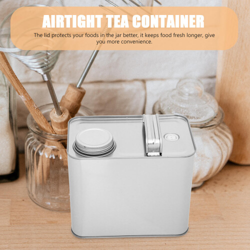 Food Storage Tea Container Iron 1pcs 7.0*5.7*4.4in 2