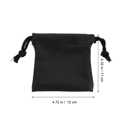 6Pièces De Stockage Bijoux En PU Résistant Cordonnet Noir 1