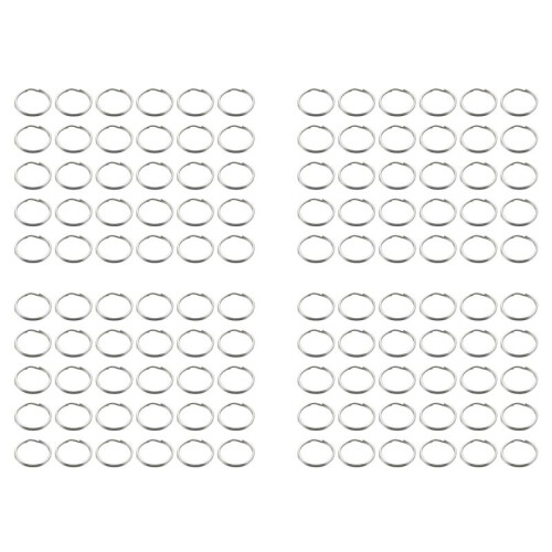 240 Pcs 20mm Outside Dia Universal Split Key Rings Keychain Holders