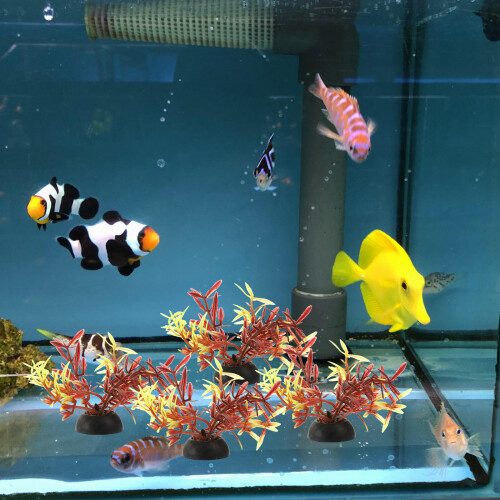 20Pcs Artificial Fish Tank Plants Plastic Aquarium Decor 2