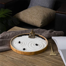 3X Japanischer Zen Garten Rechen Bambus Werkzeug Set, Holz Sandkasten Sandspiel Therapie Spielzeug Set für Spirituelle Friedensmeditation