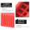 4 Pcs Replacement Rubber Ladder Feet Covers Foot Pads Topper Cap Red 4