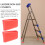 4 Pcs Replacement Rubber Ladder Feet Covers Foot Pads Topper Cap Red 6