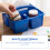 Blue Plastic Stationery Organizer with Compartments for Art Tools 5