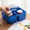 Blue Plastic Stationery Organizer with Compartments for Art Tools 7